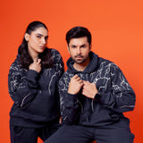 Unisex Blue Graphic Fleece Tracksuit