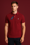 Burgundy‑Red Polo Shirt – Classic Fit | 100% Cotton Piqué