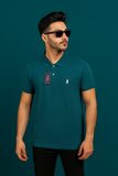 Deep‑Teal Polo Shirt – Classic Fit | 100% Cotton Piqué