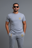 MEER Crown Tracksuit Set – Heather Grey | Ultra‑Soft Cotton Blend