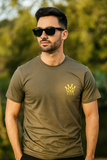 MEER Crown Crest Tee – Olive Green | 100% Cotton