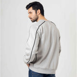 Light Grey Piped Sweatshirt