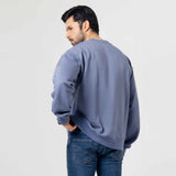 Slate Blue Patchwork Pullover