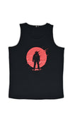 Blood‑Moon Ronin Tank – Jet Black | 100% Cotton