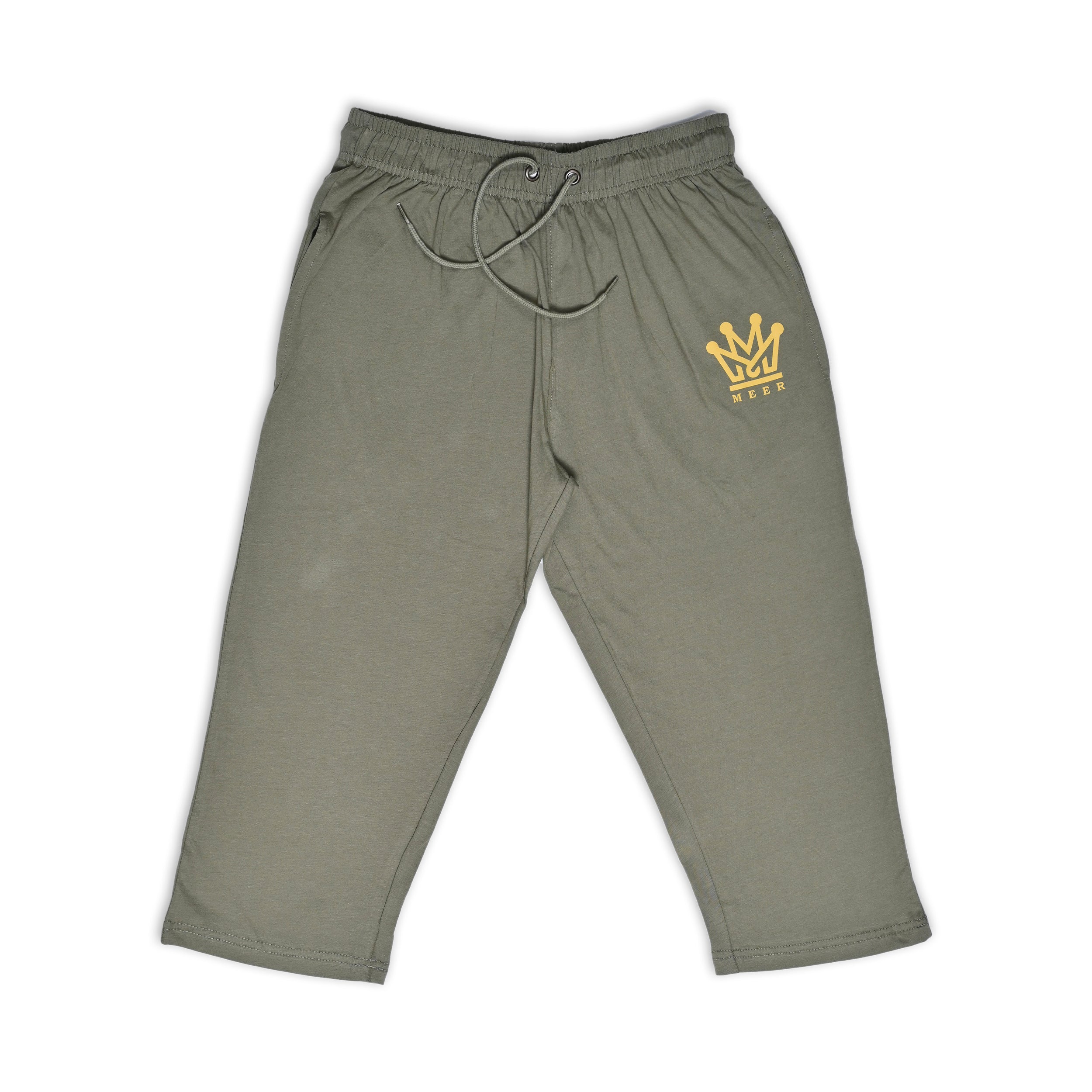 MEER Crown Jogger – Olive Green | Cotton‑Rich Lounge Trouser