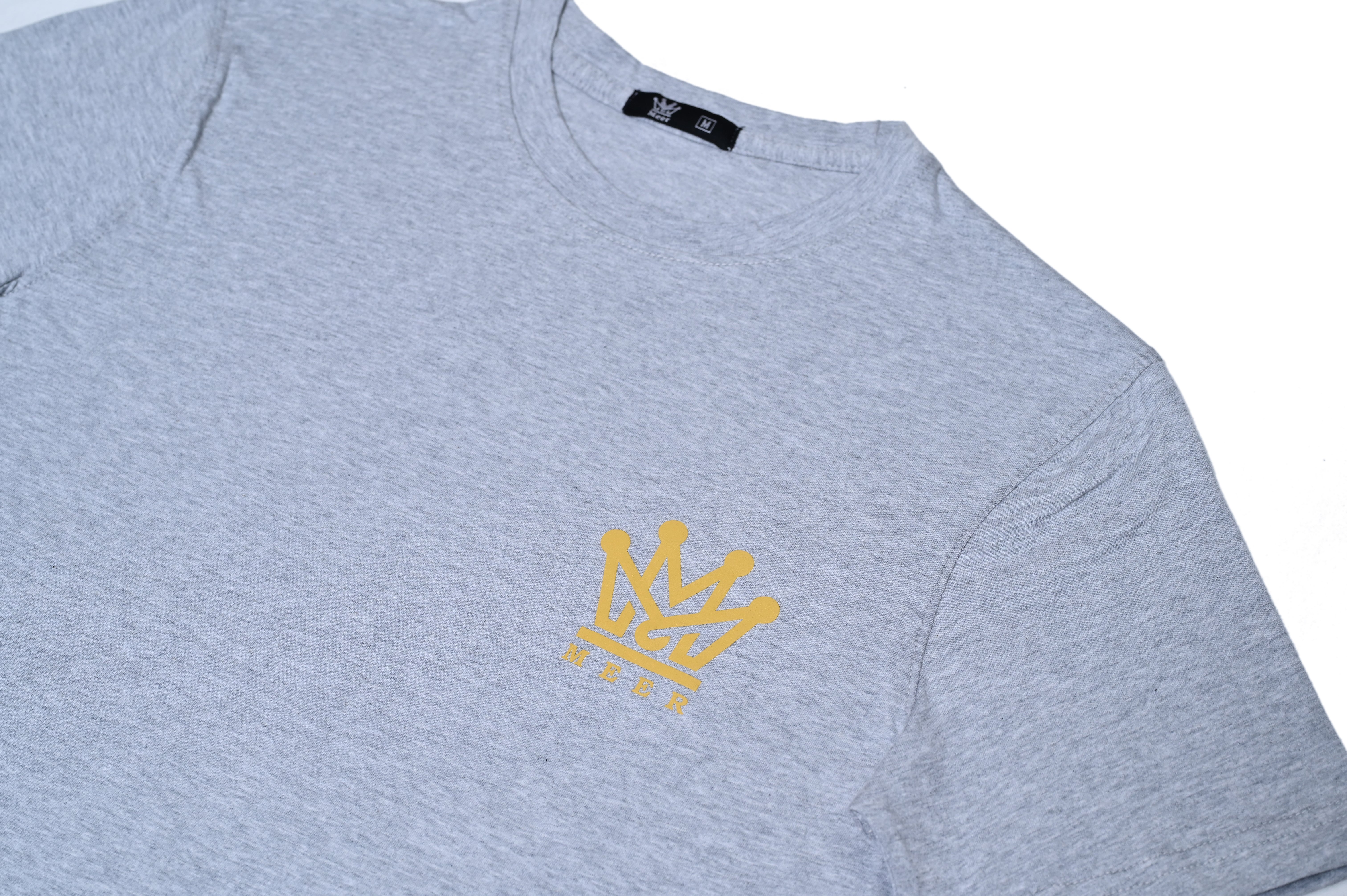 MEER Crown Tee-Heather Grey| 100% cotton