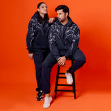 Unisex Blue Graphic Fleece Tracksuit