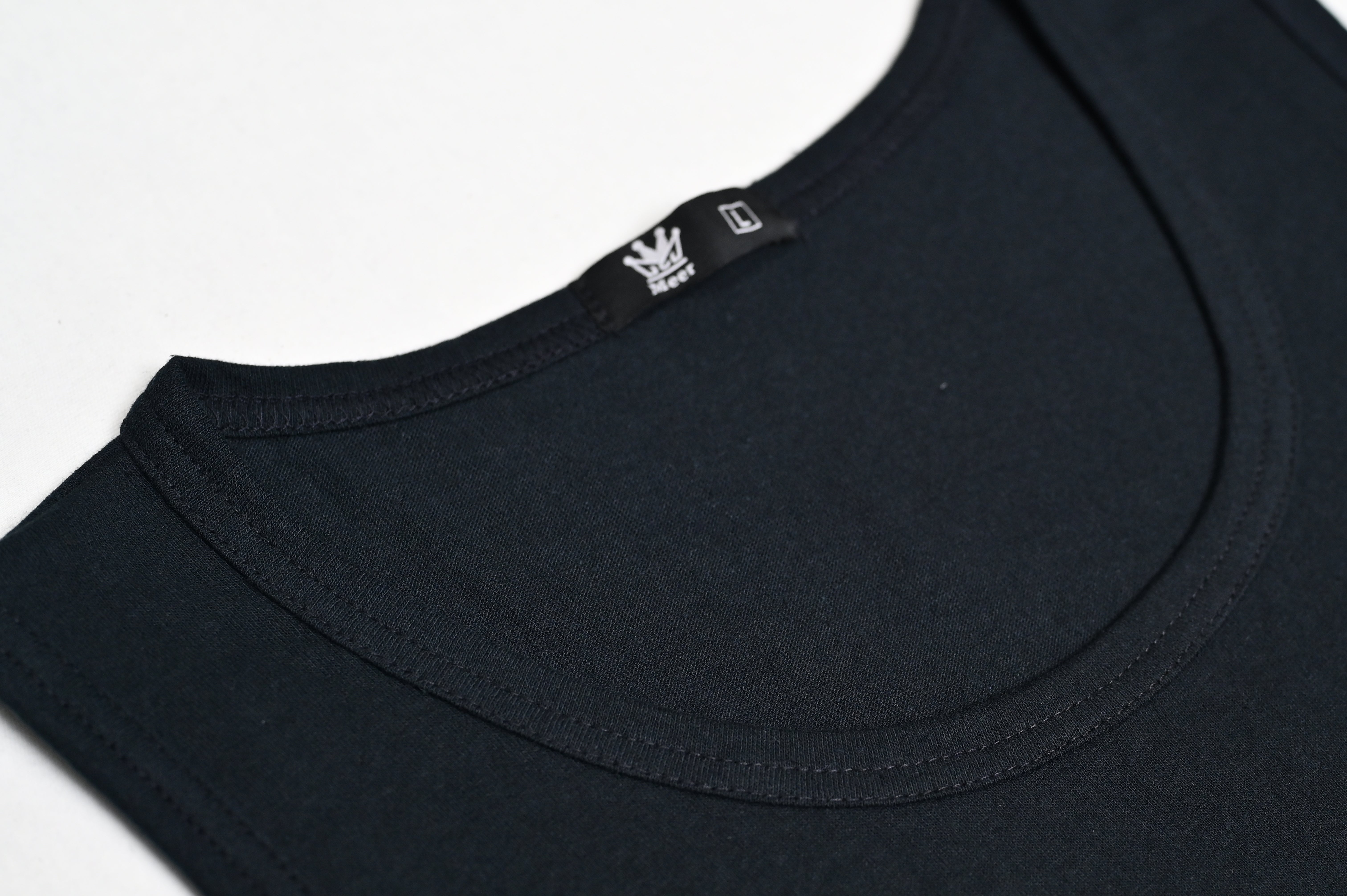 Quirky Ostrich Tank – Midnight Black | 100% Cotton