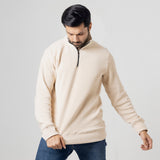 Mock Neck Zip Fleece Sweatshirt