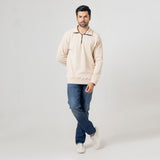 Mock Neck Zip Fleece Sweatshirt