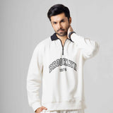 Premium Fleece Quarter Zip Polo Sweatshirt